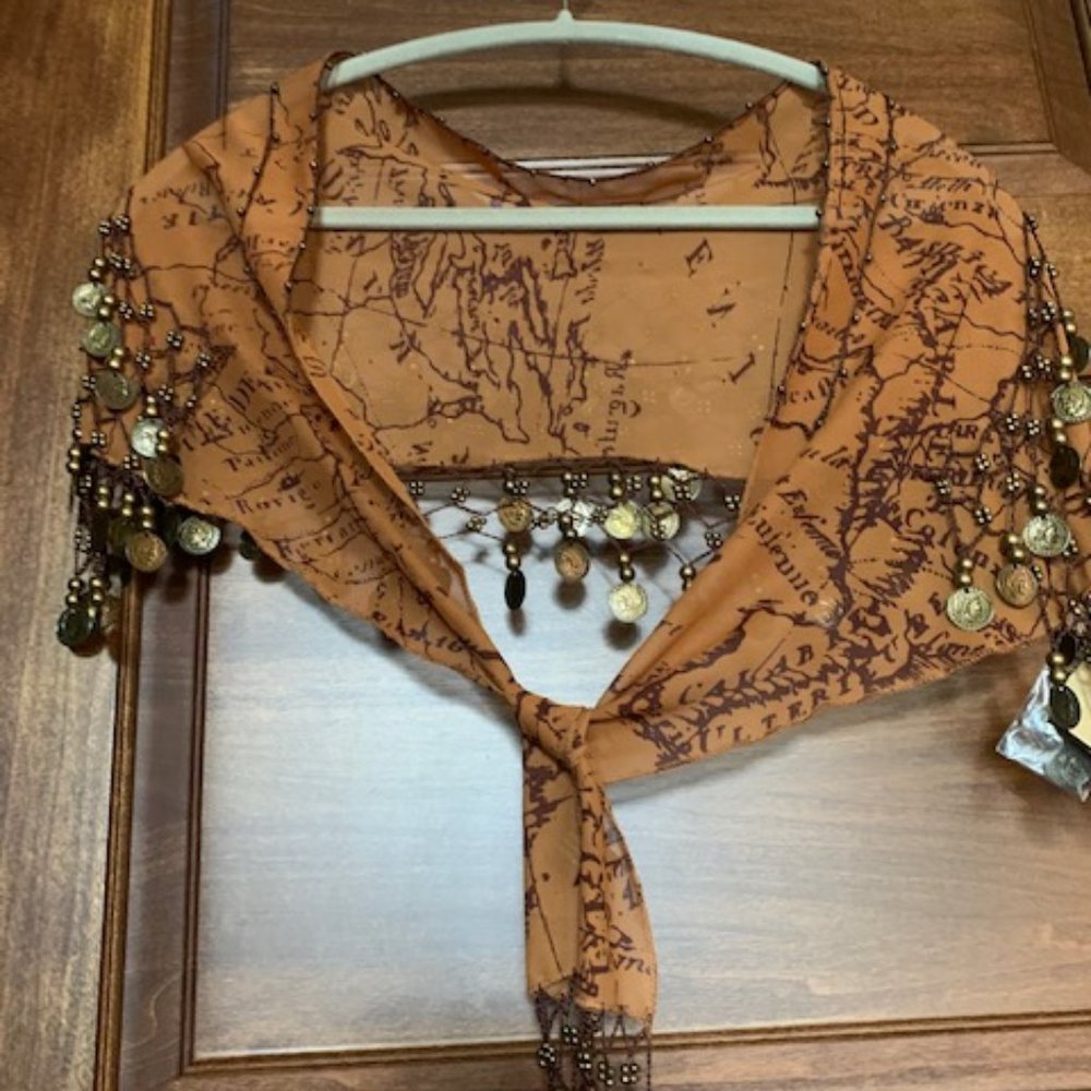 NWT Patricia Nash Scarf with Coins